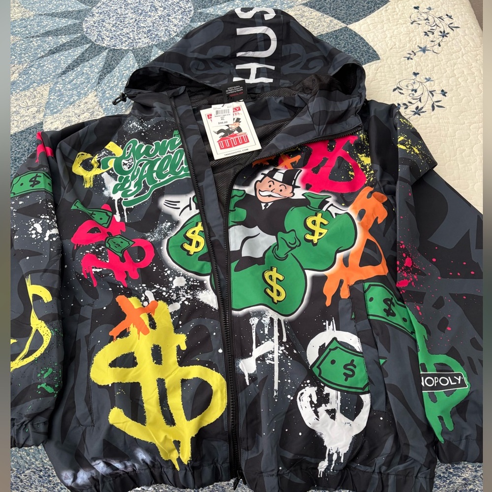Monopoly Cartoon Tango Windbreaker Jacket